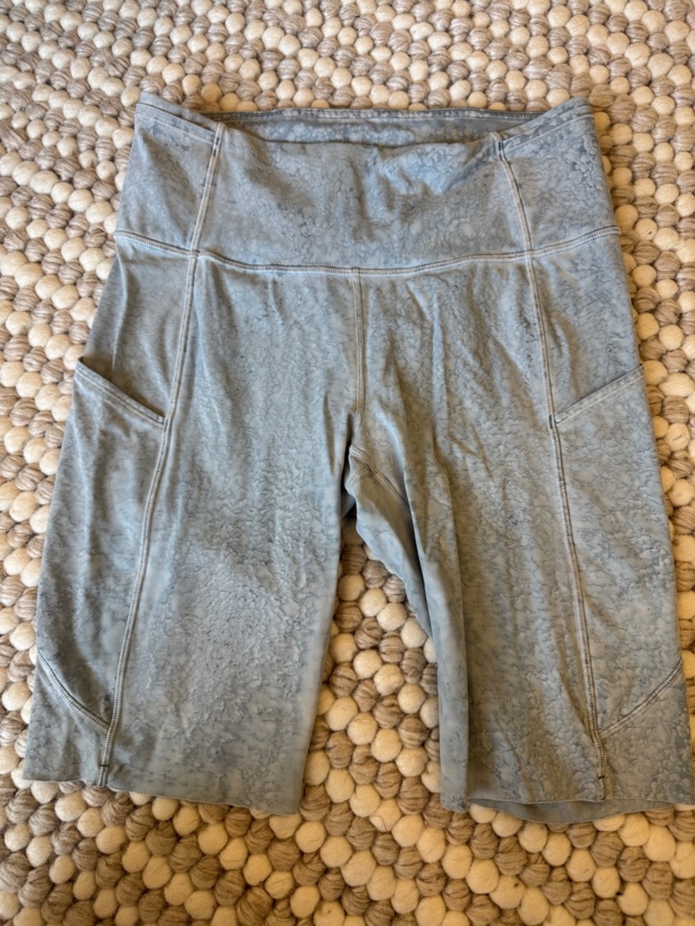 Lululemon light blue biker shorts